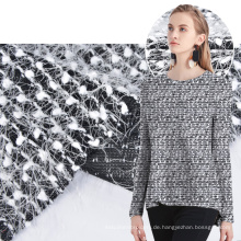Fashion Custom Design einfach gefärbt T/N 60 Polyester 40 Nylon Hacci -Strickstoff für Pullover